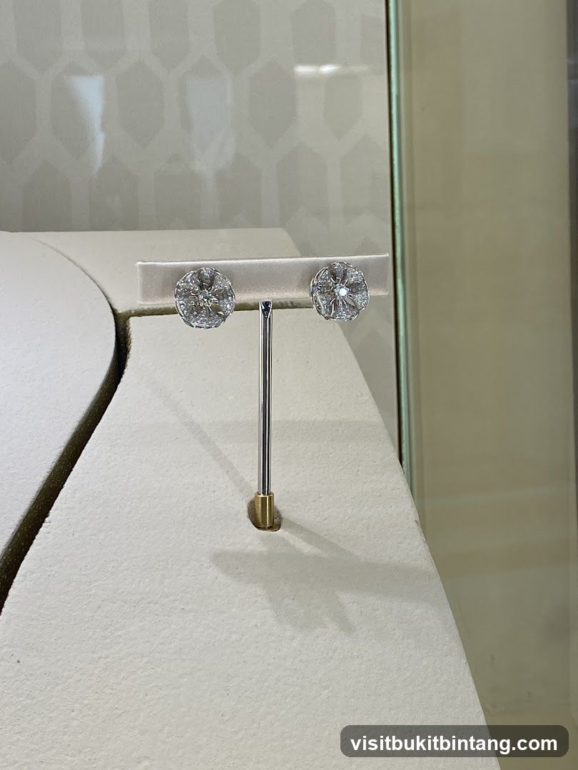 Diamond Flower Earrings