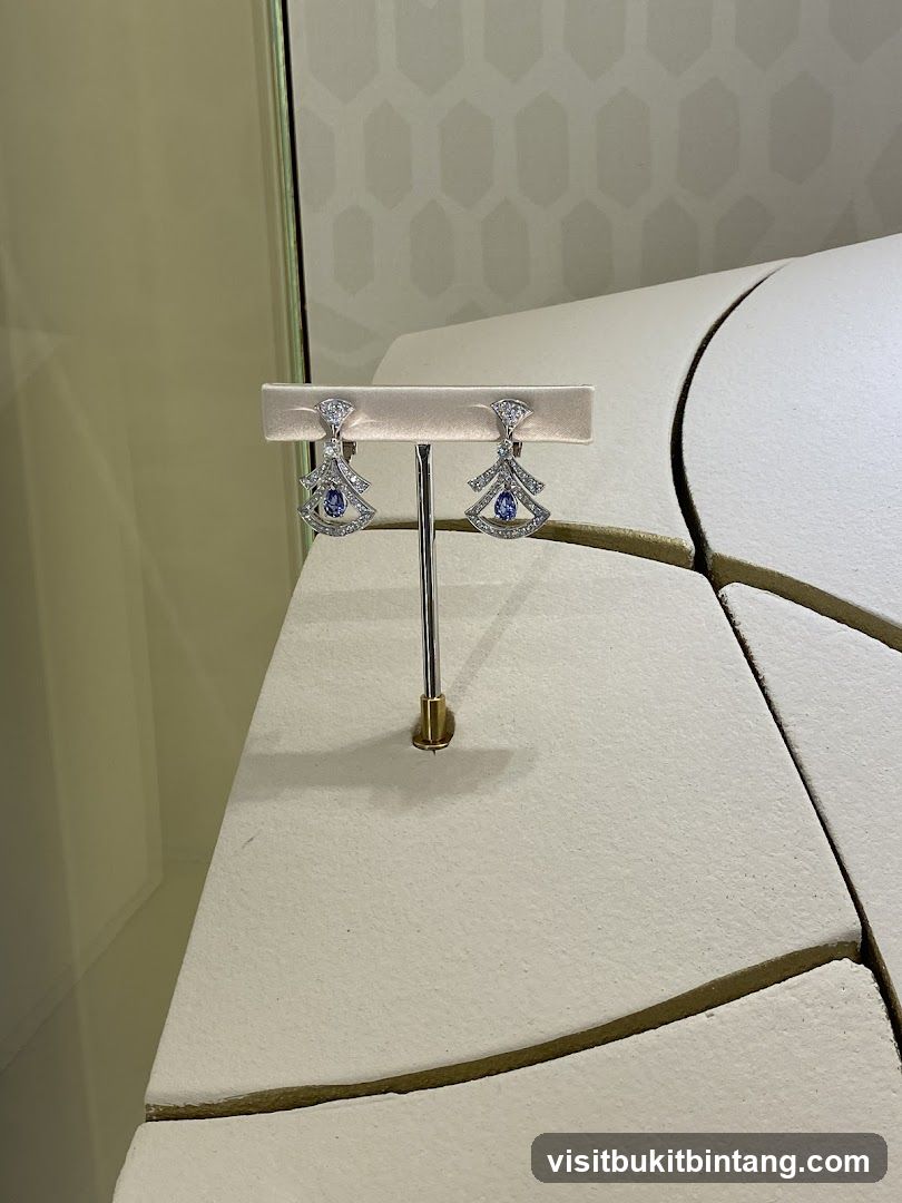 Diamond and Sapphire Earrings