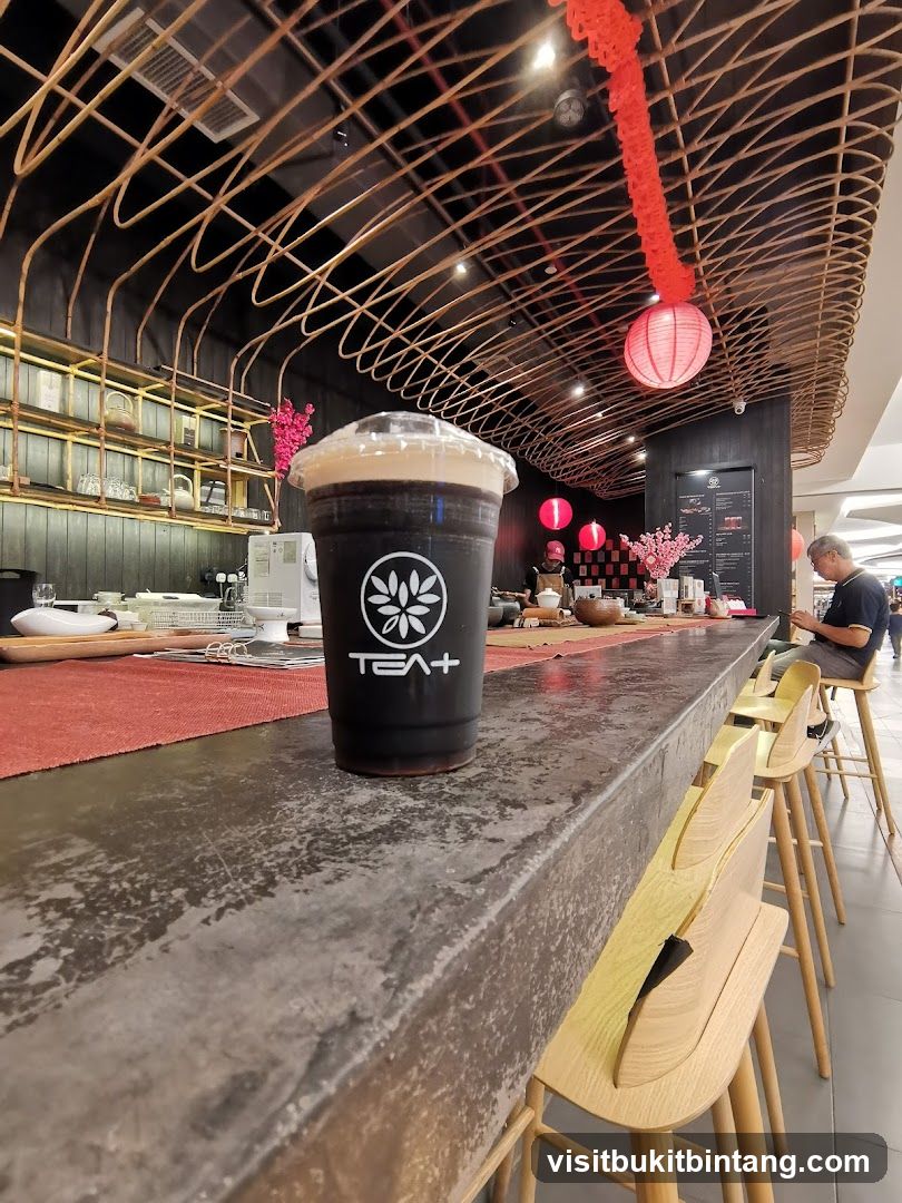 Tea Shop Counter with Drink