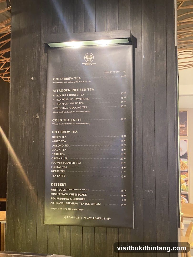 Tea+ Menu