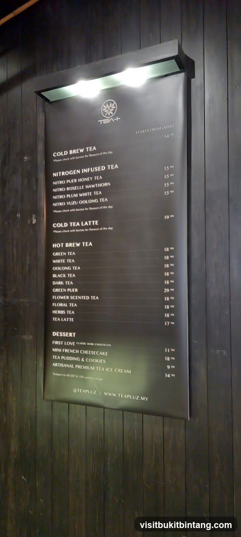 TEA+ Menu
