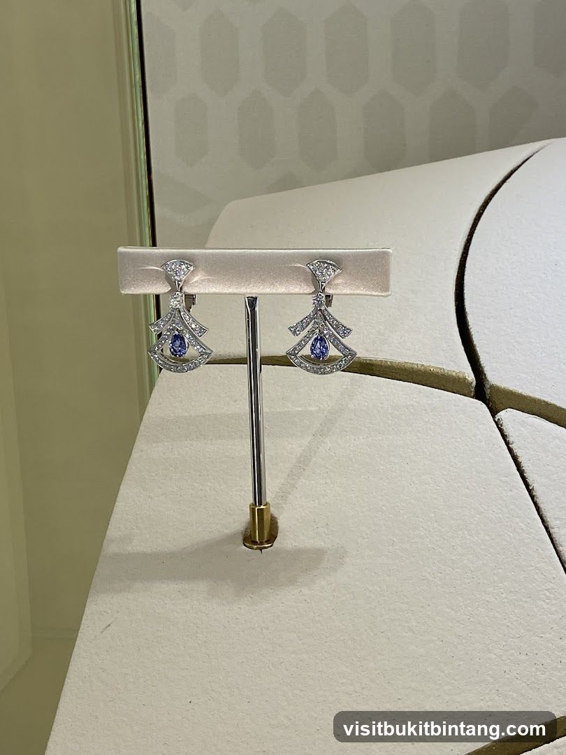 Diamond and Sapphire Earrings