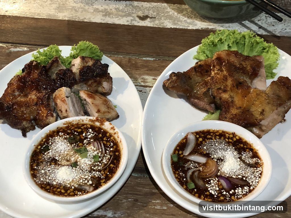 Grilled Meat with Dipping Sauce
