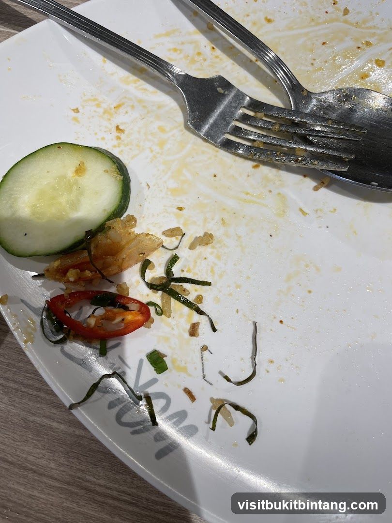 Dirty Plate with Leftovers