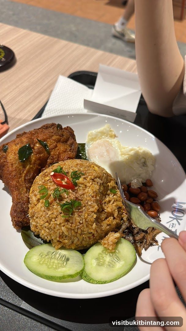 Fried Rice with Fried Chicken and Egg