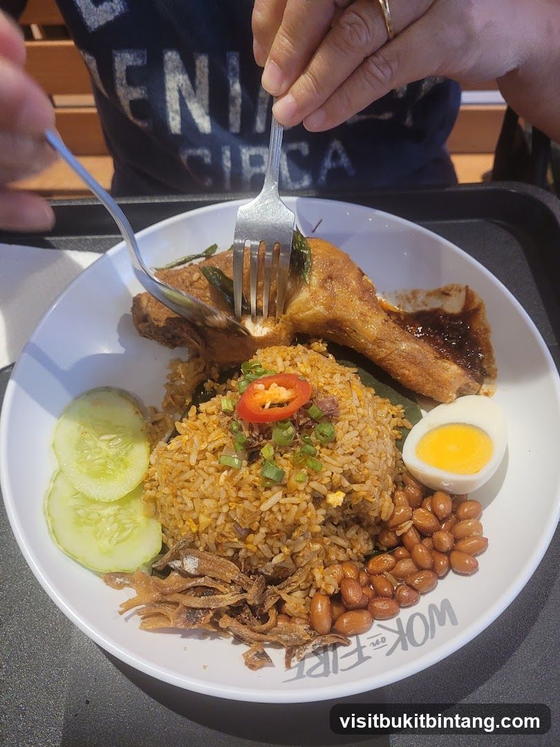 Nasi Lemak with Fried Chicken