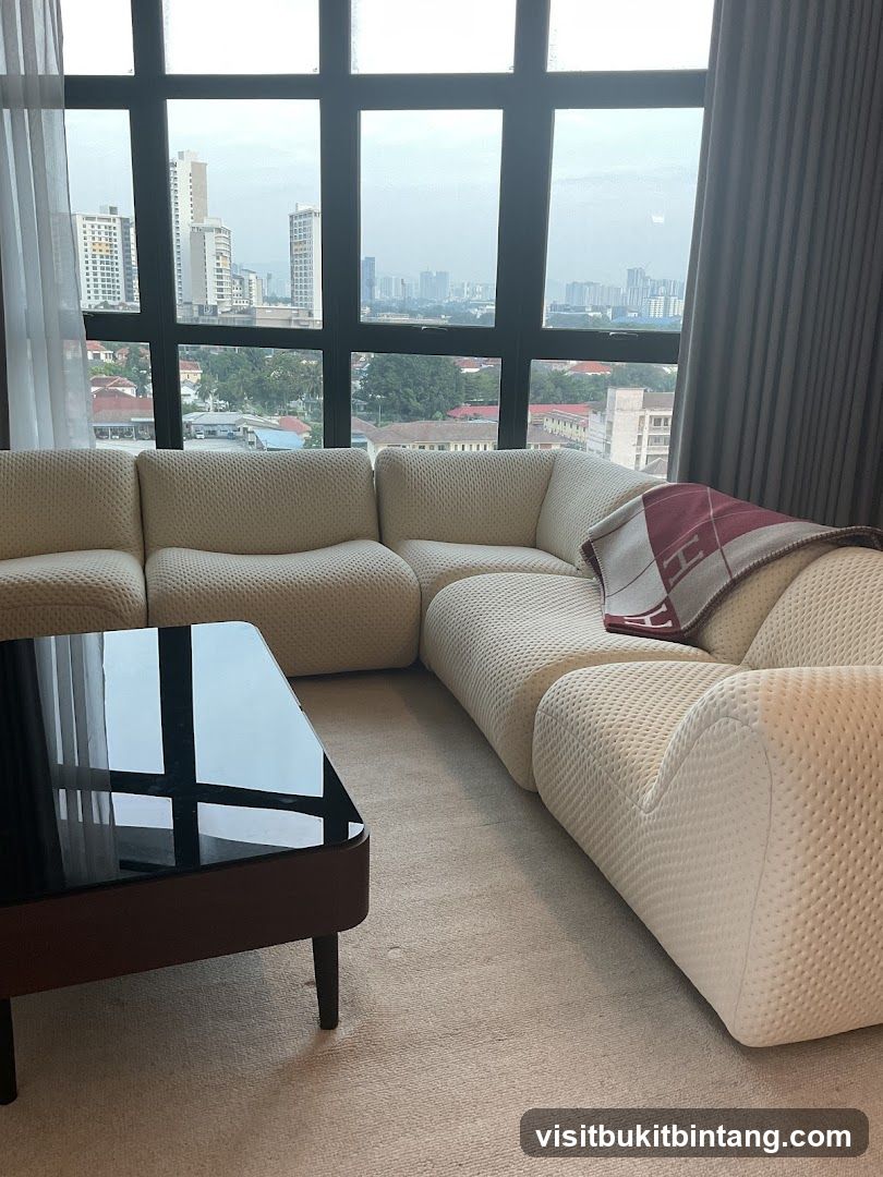 Living Room with City View