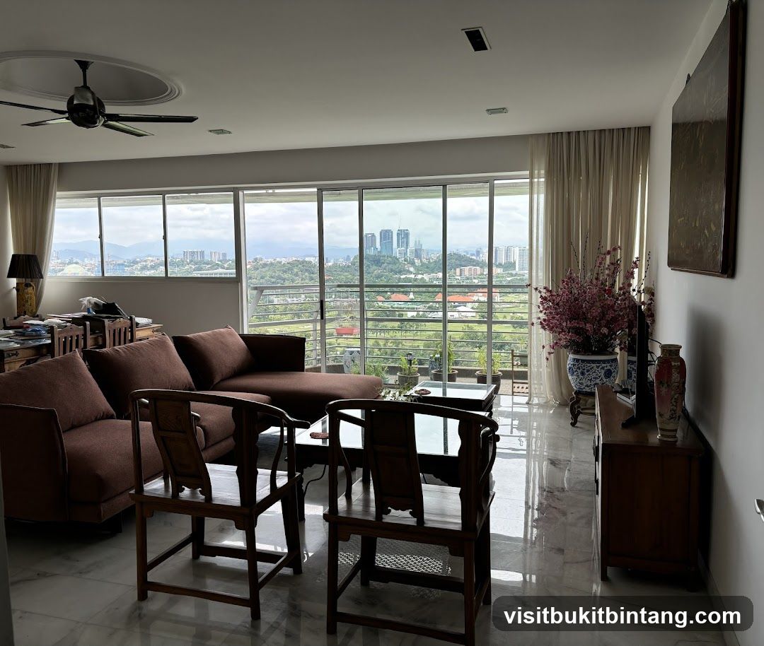 Living Room with City View