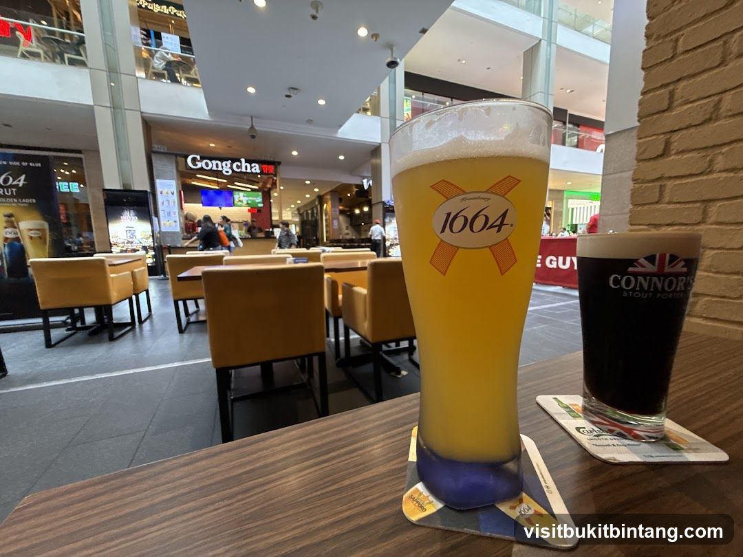 Two beers on a table