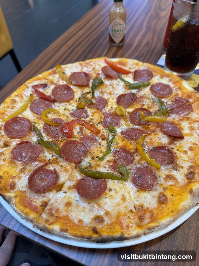 Pepperoni Pizza with Peppers