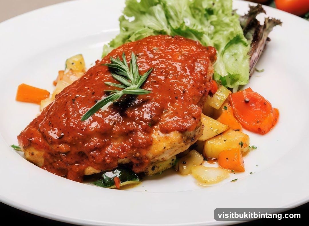 Chicken with Sauce and Vegetables