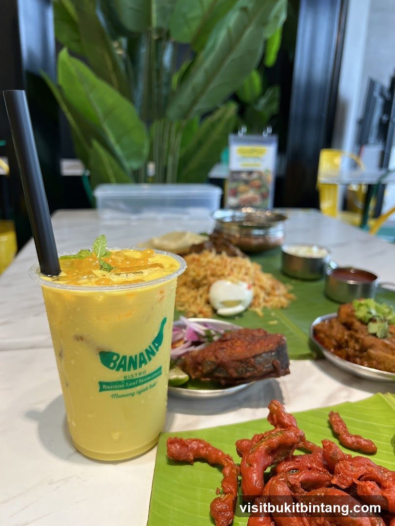 Indian Food Spread with Mango Lassi