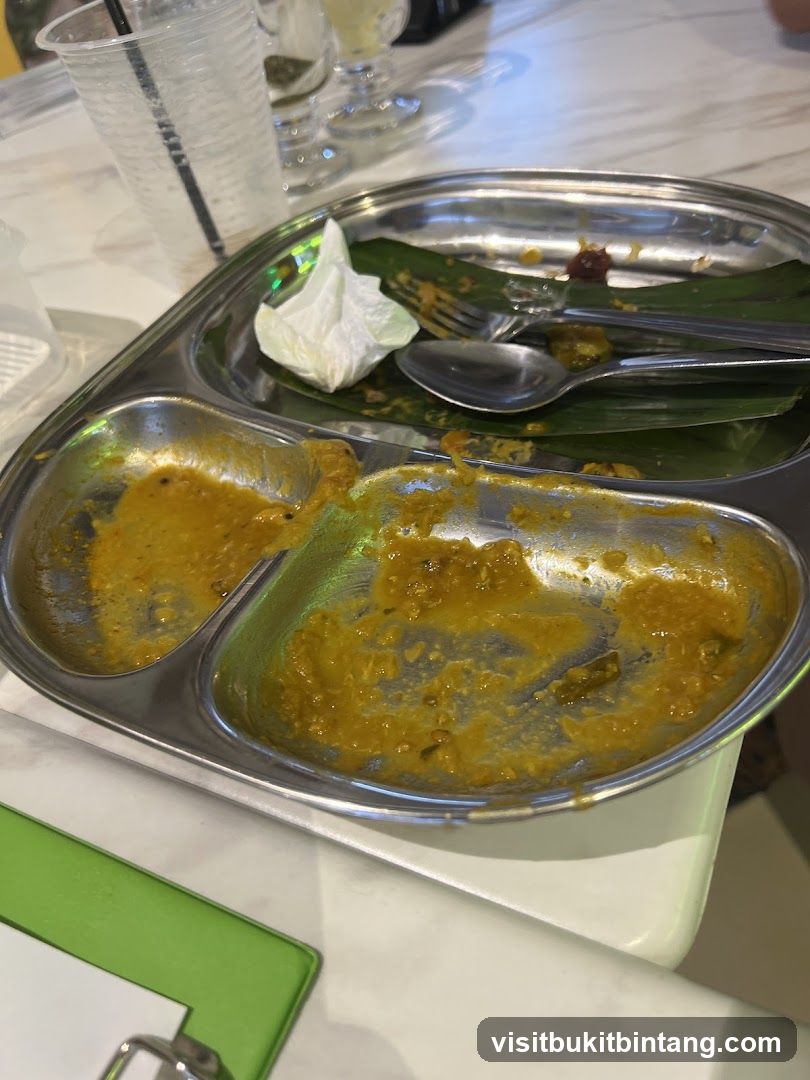 Leftover Food on a Thali Plate