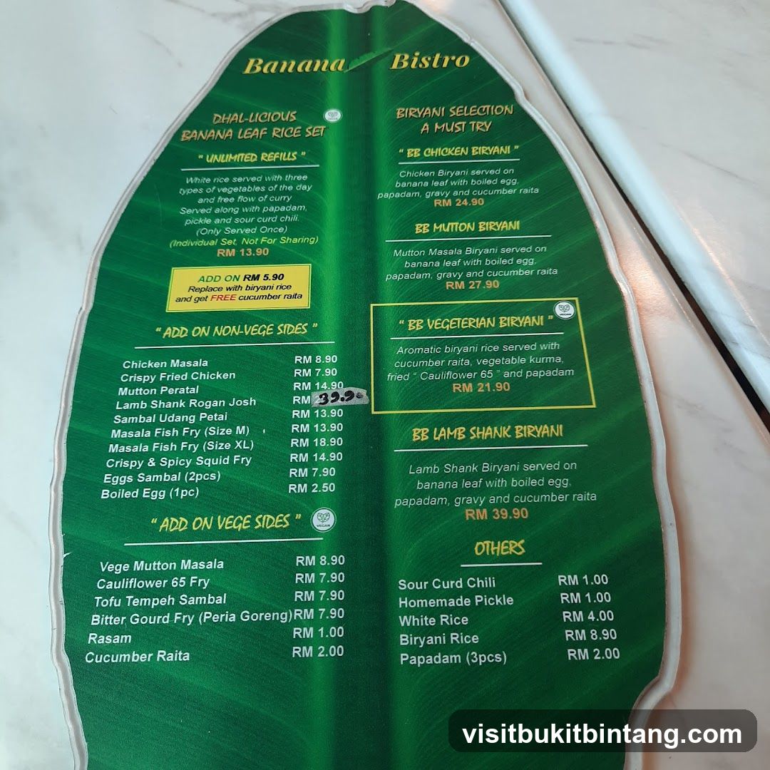Banana Bistro Menu