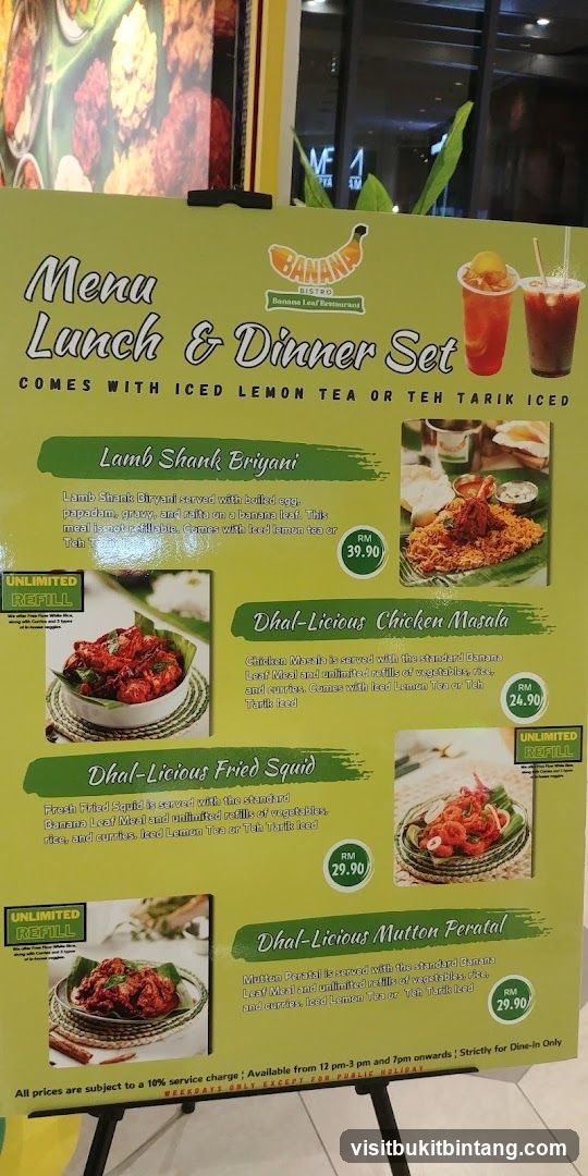 Banana Bistro Lunch & Dinner Set