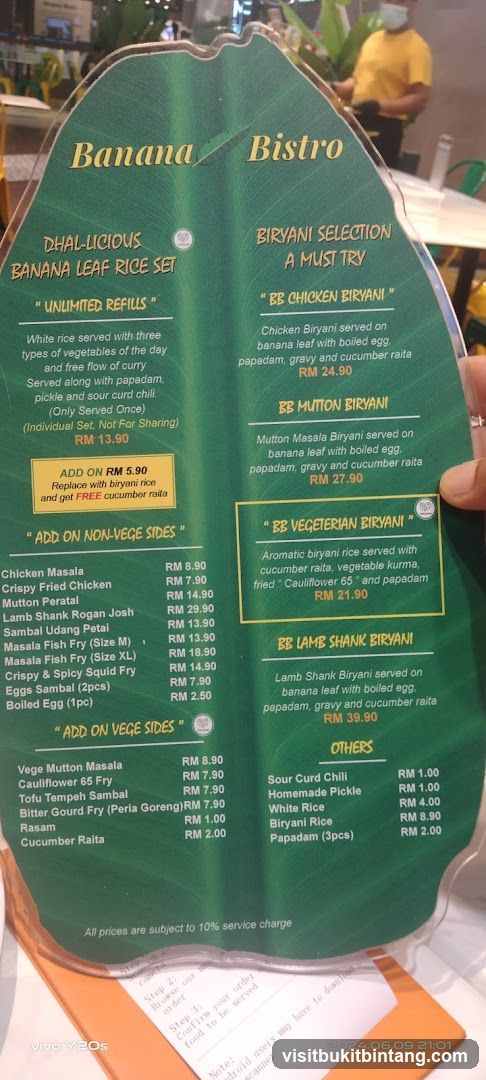 Banana Bistro Menu