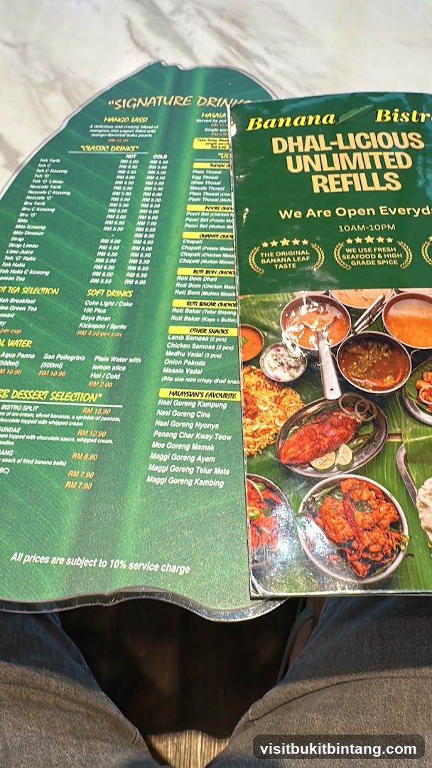 Banana Bistro Menu