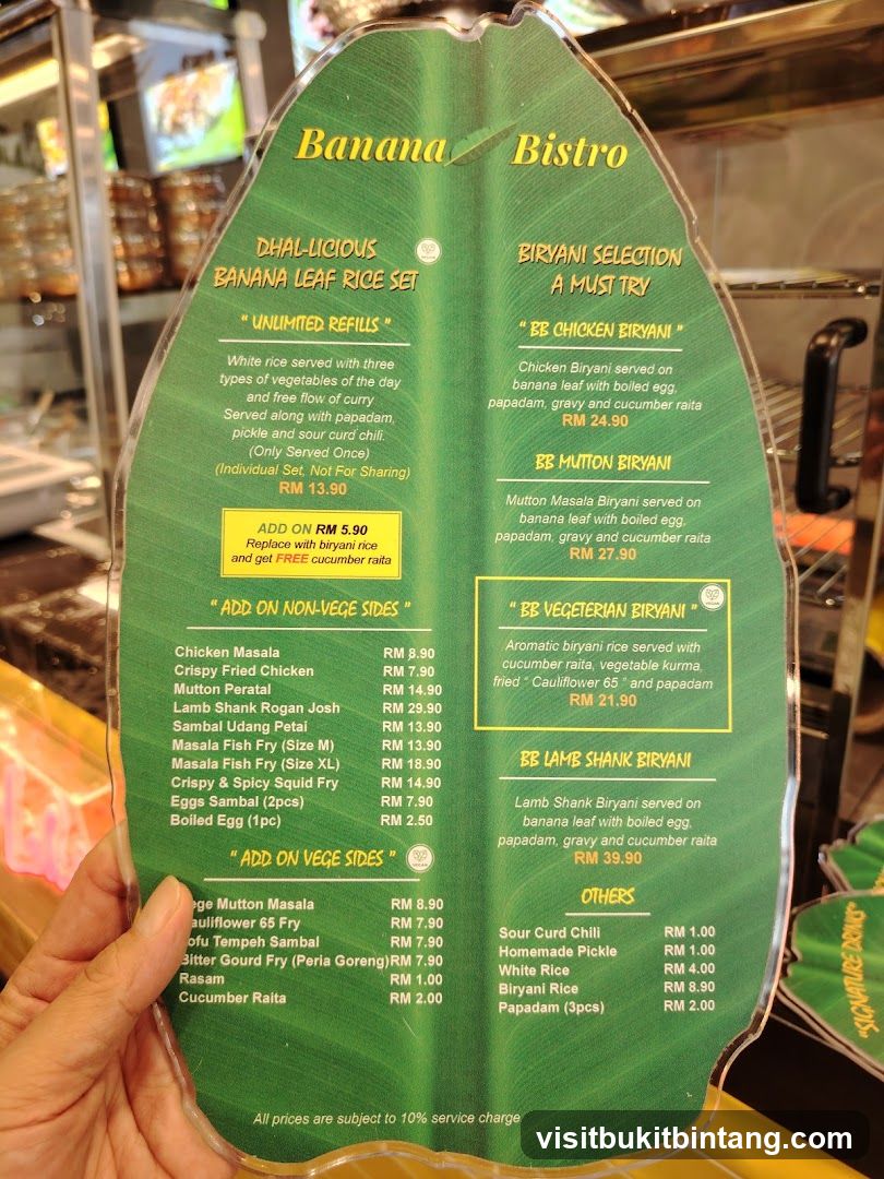 Banana Bistro Menu