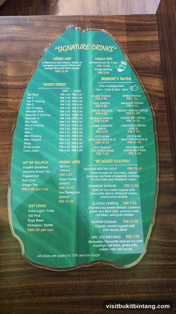 Signature Drinks, Classic Drinks, Breakfast & Tea-Time, Hot Tea Selection, Mineral Water, Soft Drinks, BB Dessert Selection