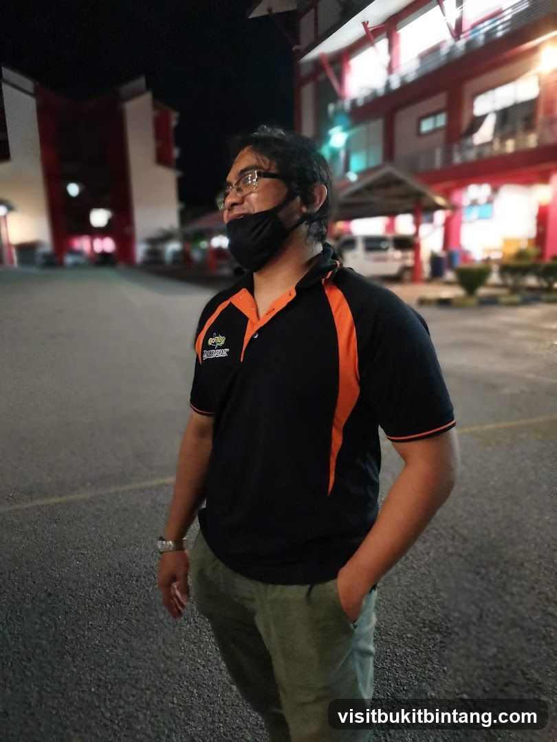 Man in Polo Shirt and Mask