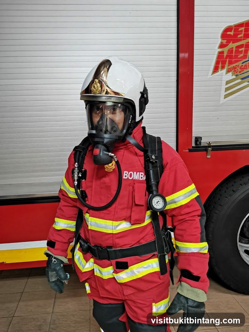 Firefighter in full gear