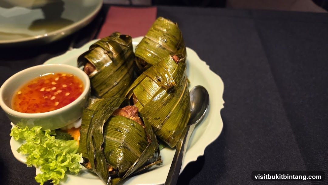 Chicken wrapped in pandan leaves