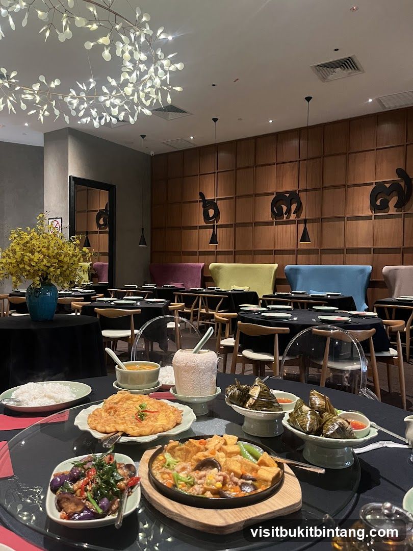 Restaurant Interior with Food