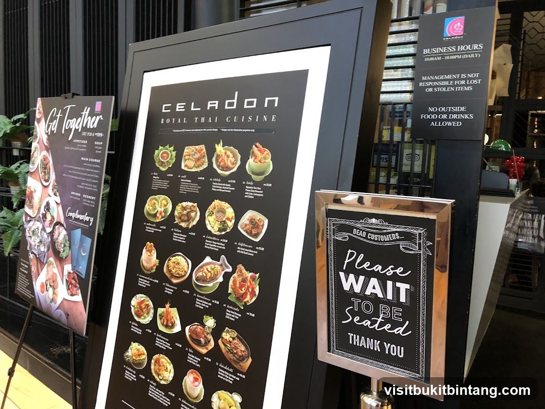 Restaurant Menu Display