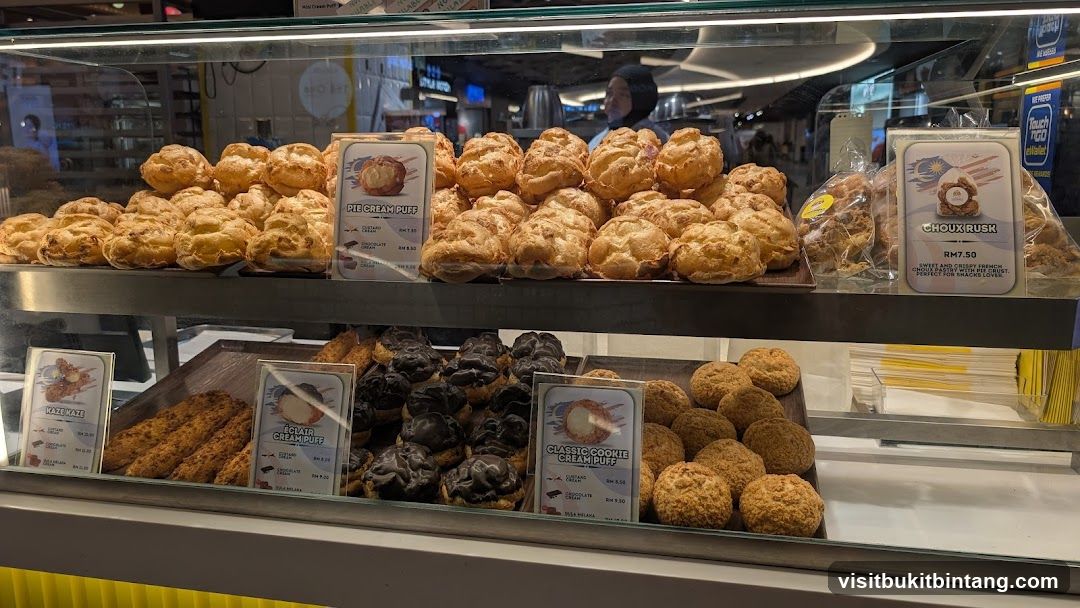 Assortment of Cream Puffs and Pastries