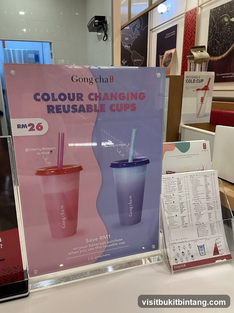 Gong Cha Colour Changing Reusable Cups