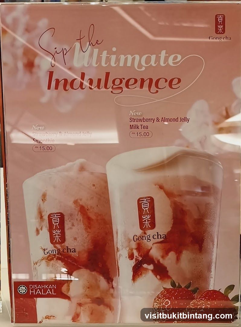 Gong Cha Strawberry & Almond Jelly Drinks