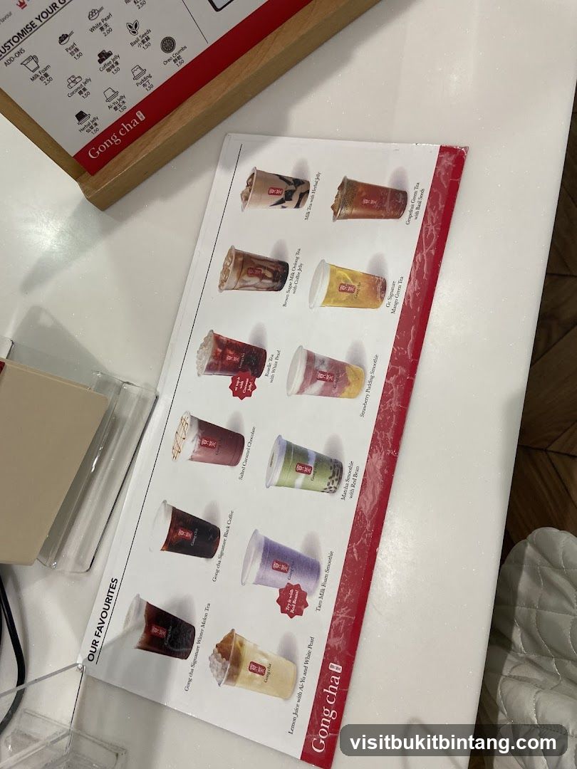 Gong Cha Menu
