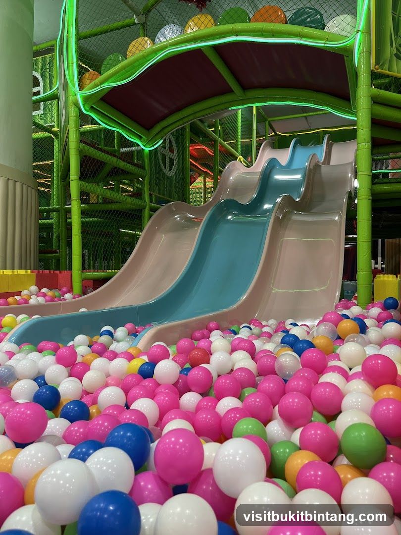 Indoor Playground with Ball Pit and Slides