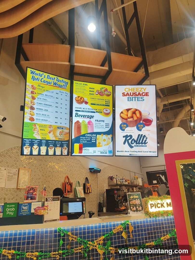 Food and Beverage Menu Display