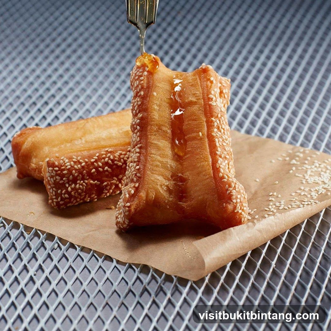 Sesame Fried Dough Sticks with Honey