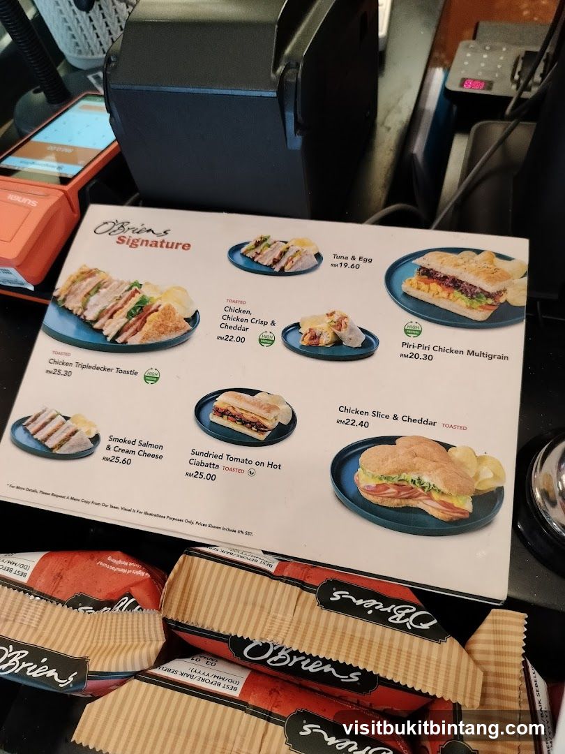 O'Briens Signature Menu