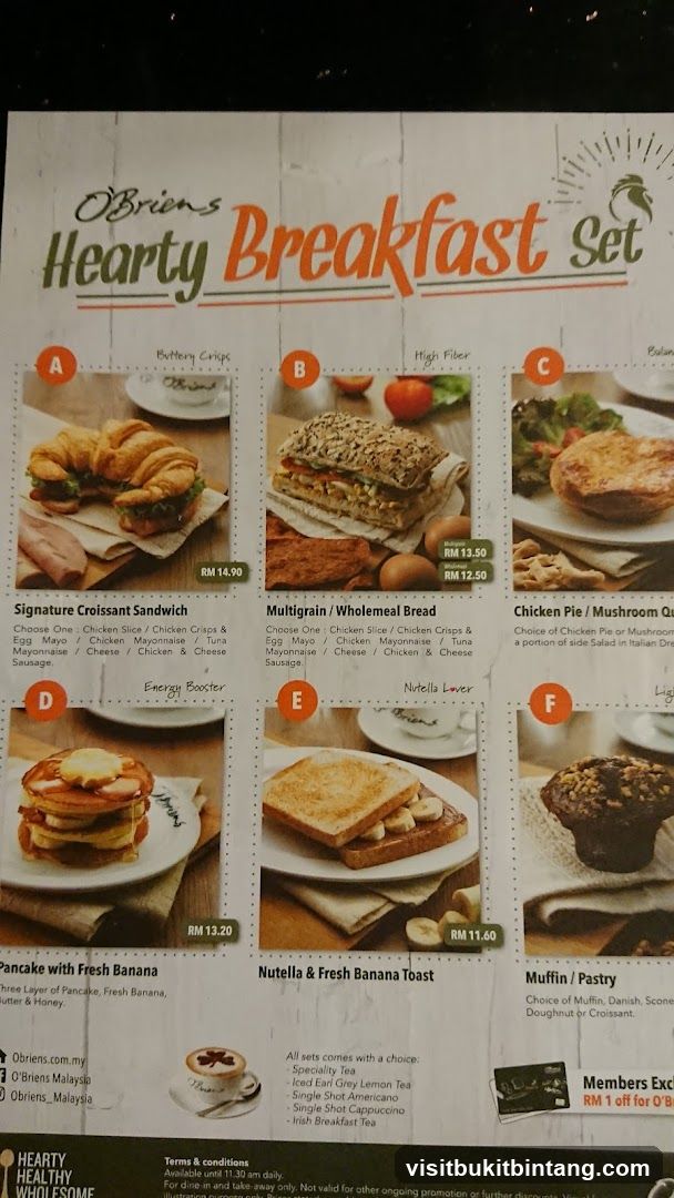 O'Briens Hearty Breakfast Set