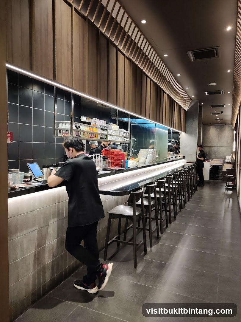 Restaurant Interior with Bar Seating