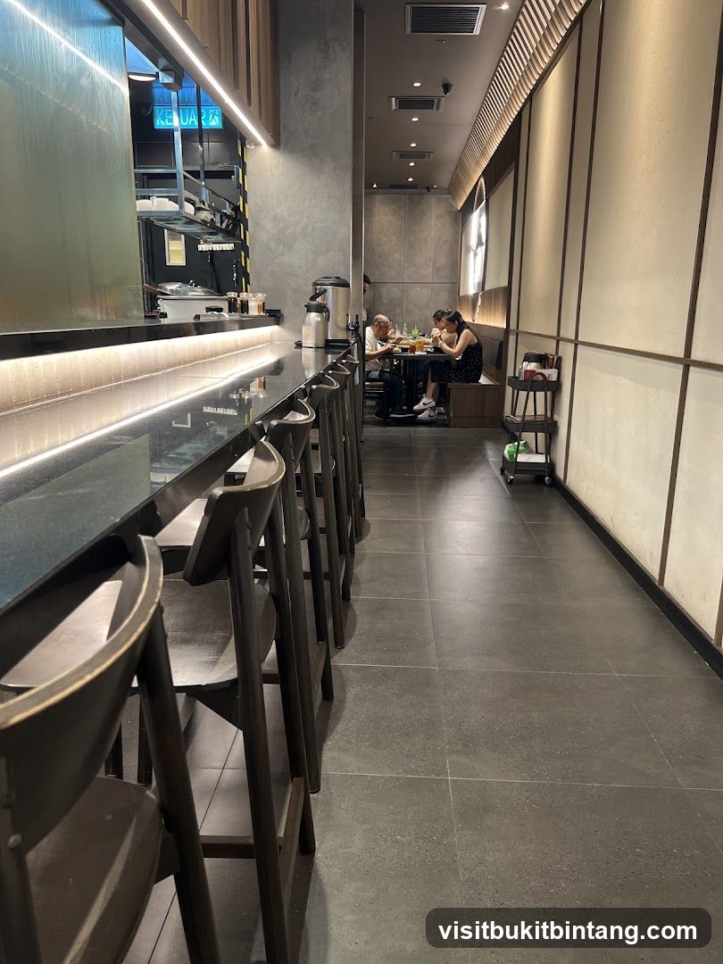 Restaurant Interior with Bar Seating