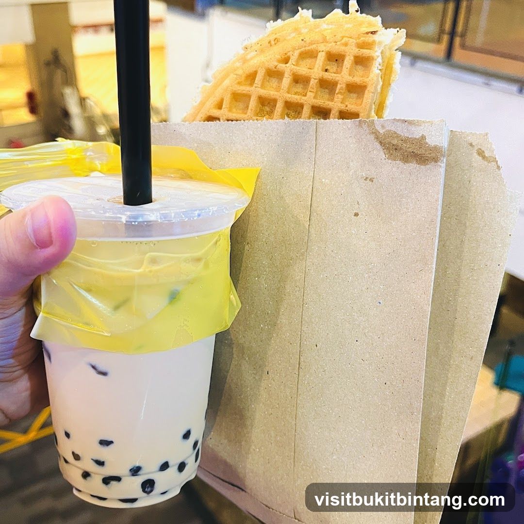 Bubble Tea and Waffle