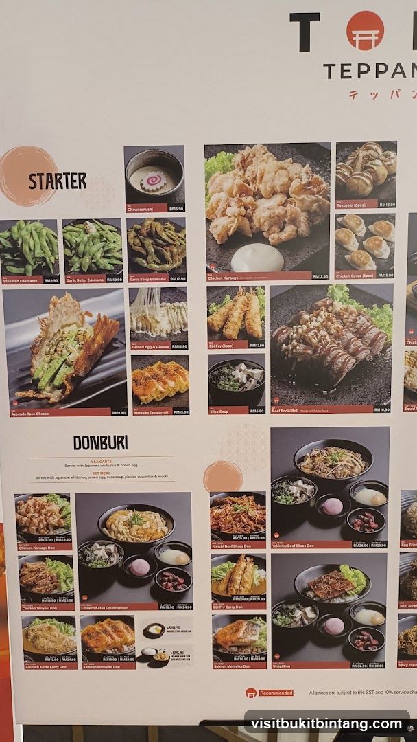 Teppan Menu