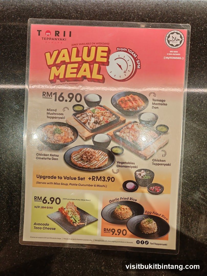 Torii Teppanyaki Value Meal