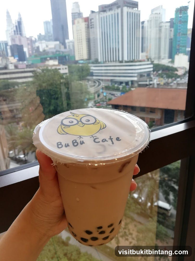 Bubble Tea with City View