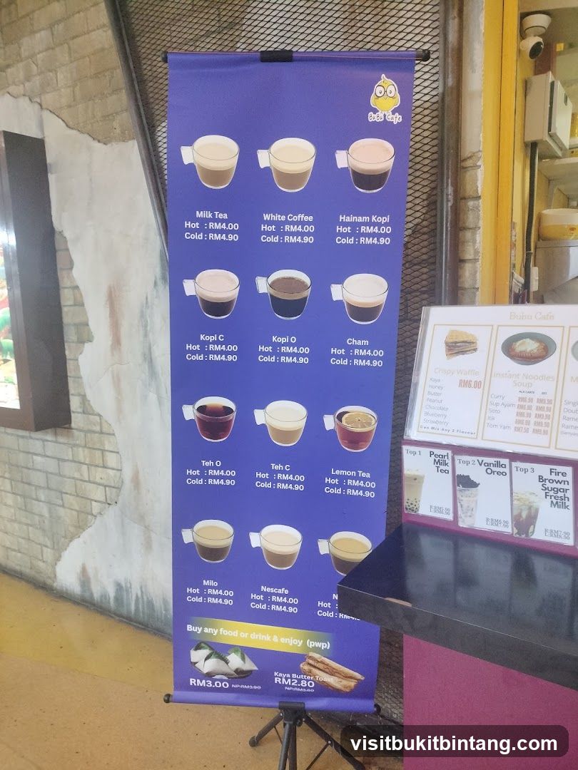 BxB Cafe Menu