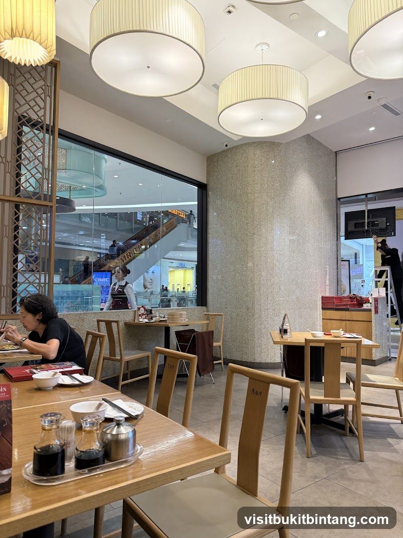 Restaurant Interior with Mall View