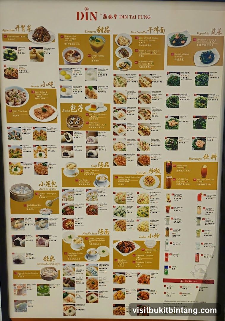 DIN by Din Tai Fung Menu