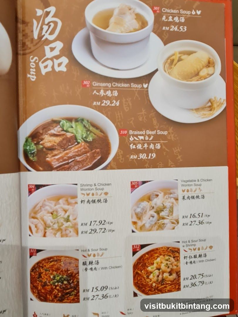 Soup Menu