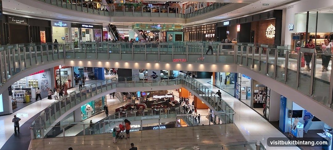 Multi-level shopping mall interior