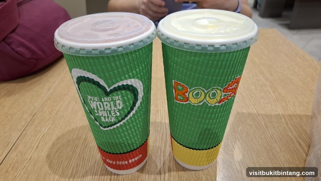 Two Boost Juice Cups
