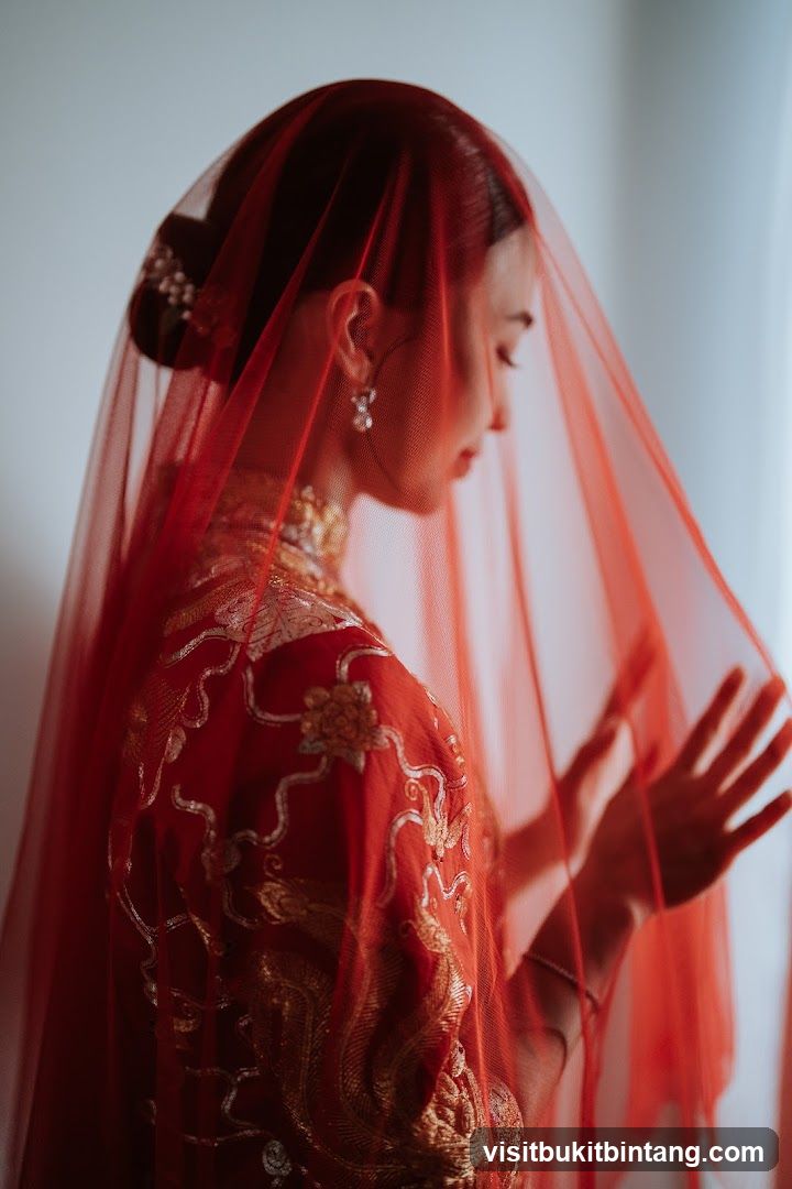 Bride in Traditional Red Attire